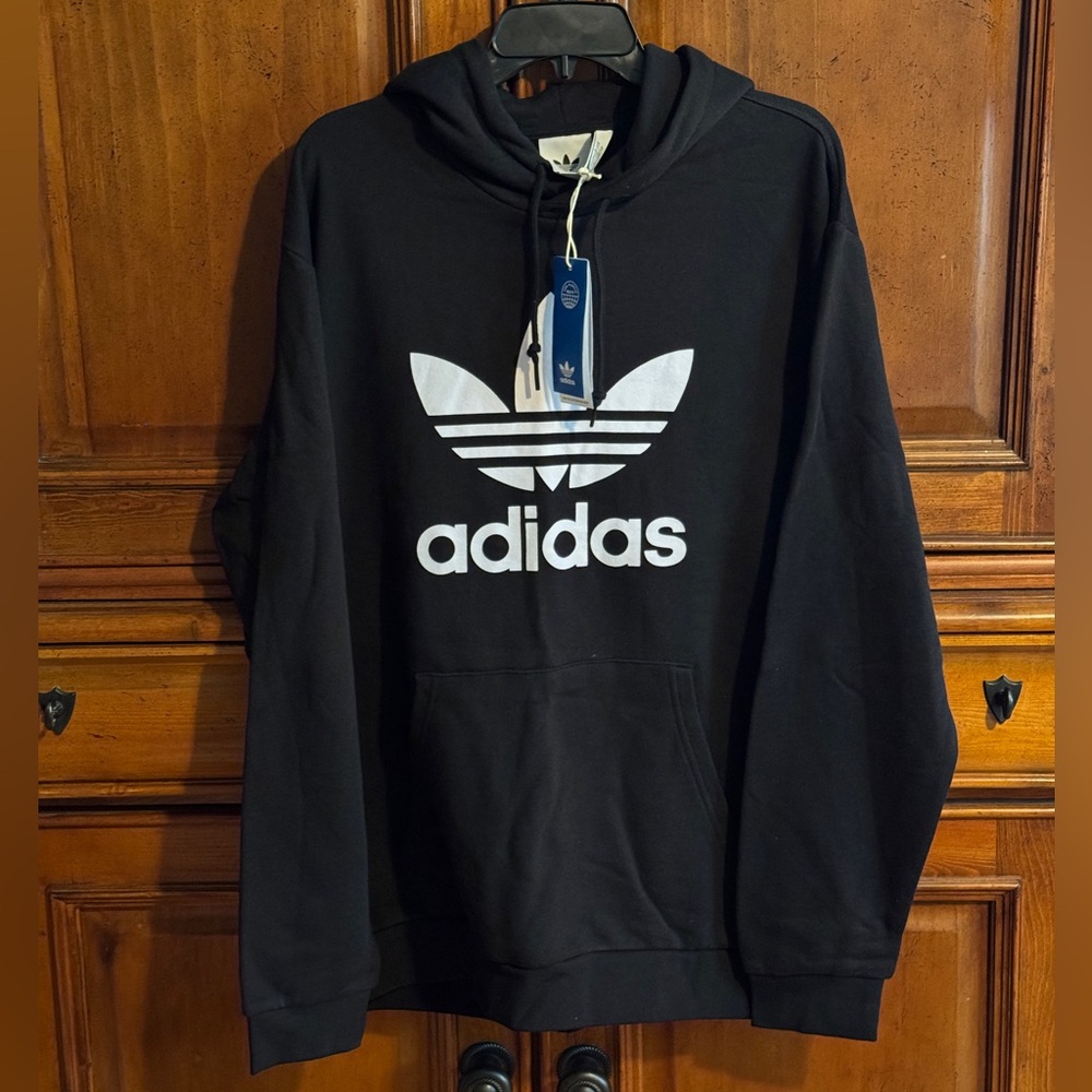 Adidas Black and White Sweatshirts & Hoodies